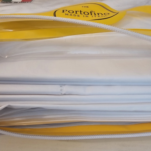 Portofino Luxury Italian King Sheet Set White Cotton - Picture 11 of 12